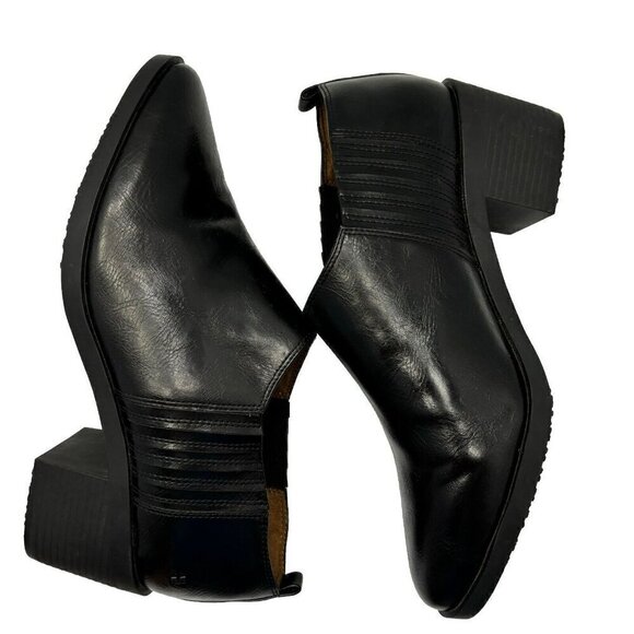 Shoes For Crews Eva 52118 Black Leather Almond Toe Slip Oil Resistant Shoes 11M - Picture 3 of 16